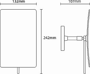 Зеркало косметическое Boheme Modern 506-CR хром купить в интернет-магазине сантехники Sanbest
