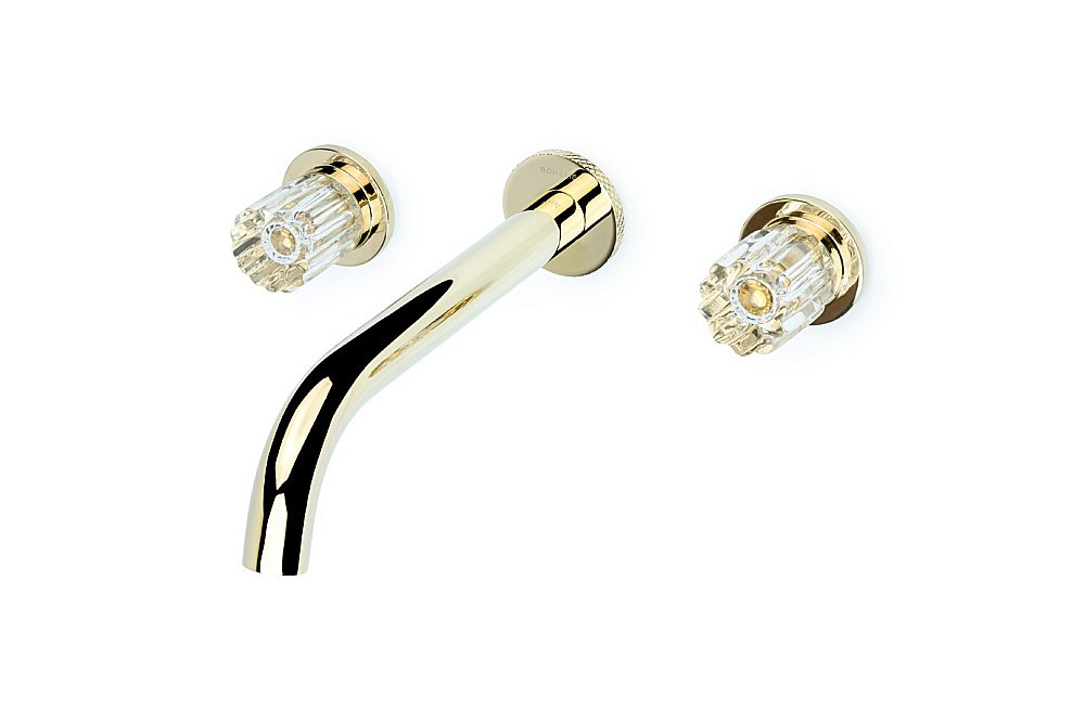 Смеситель для раковины Boheme ELEGANTE 152-2-G-EL золото купить в интернет-магазине сантехники Sanbest