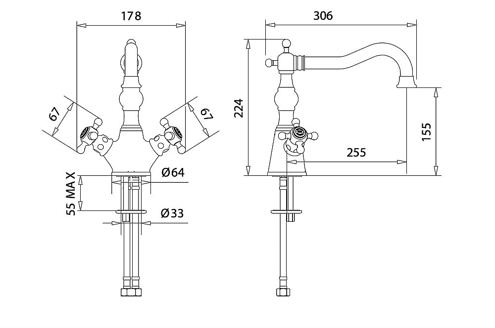 Смеситель для кухни Migliore Cucina Arcadia 18218 хром купить в интернет-магазине сантехники Sanbest