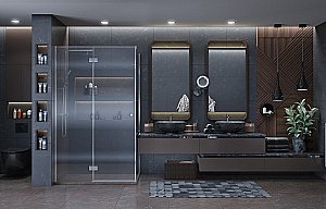 Душевой уголок Ambassador Diamond 12011108 90x120 стекло прозрачное/профиль хром купить в интернет-магазине Sanbest