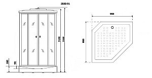Душевая кабина Niagara Ultra NG-2506 90х90 купить в интернет-магазине Sanbest
