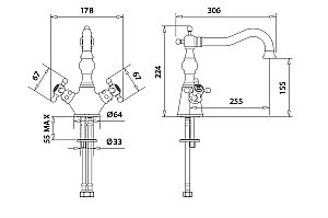 Смеситель для кухни Migliore Cucina Arcadia 18218 хром купить в интернет-магазине сантехники Sanbest