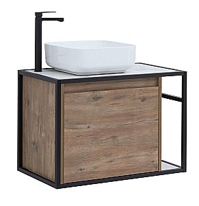 Тумба с раковиной Aquanet Nova Lite Loft 75 L/R дуб рустикальный для ванной в интернет-магазине Sanbest