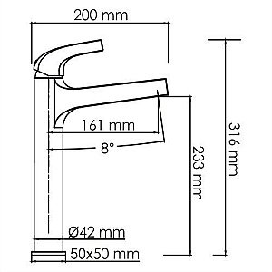 Смеситель для раковины WasserKRAFT Sauer 7103H купить в интернет-магазине сантехники Sanbest