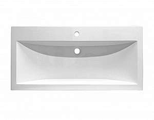 Тумба с раковиной Эстет Monaco Wood 100 подвесная 1 ящик белая для ванной в интернет-магазине Sanbest