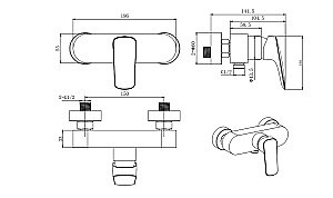 Cмеситель для душа Aquatek Вега AQ1060MB черный матовый купить в интернет-магазине сантехники Sanbest
