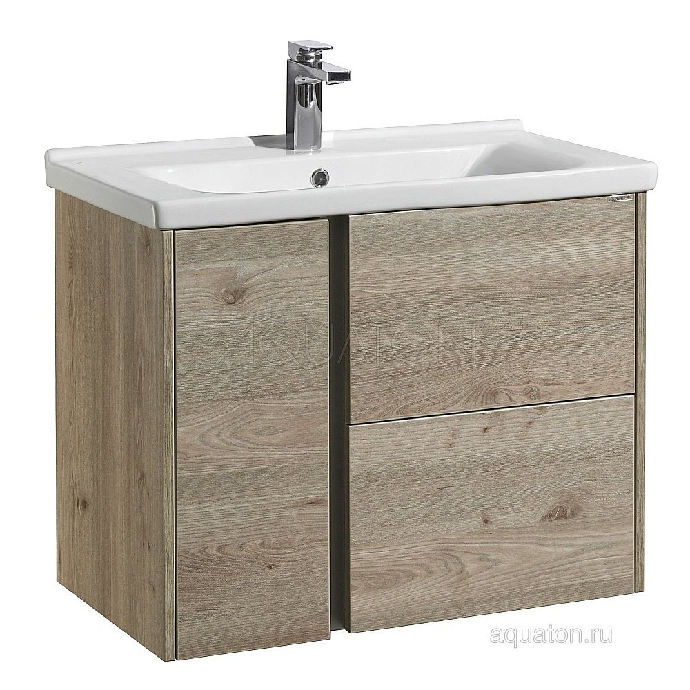 Тумба с раковиной Акватон Стоун 80 сосна арлингтон для ванной в интернет-магазине Sanbest