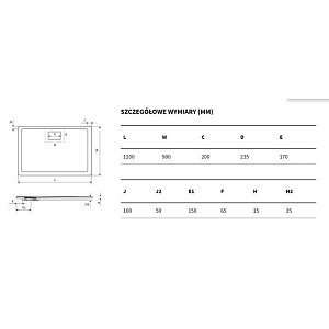 Душевой поддон Excellent Lavano 120x90 бежевый купить в интернет-магазине Sanbest