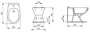 Биде напольное Ideal Standard Ecco W804001 купить в интернет-магазине Sanbest