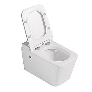 Унитаз подвесной Abber Rechteck AC1202P-AC0101P белый, с крышкой микролифт, с инсталляцией купить в интернет-магазине Sanbest