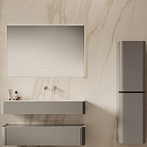 Тумба с раковиной Vincea Caprise 120 VMC-4CA120MLG/VCB-4CA120MWLG светло-серый матовый для ванной в интернет-магазине Sanbest