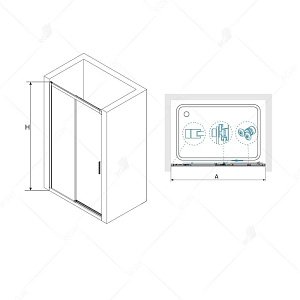 Душевая дверь RGW Leipzig LE-12 150 купить в интернет-магазине Sanbest