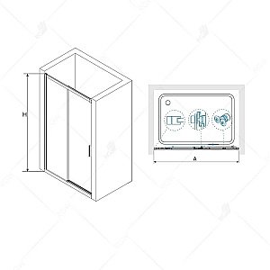 Душевая дверь RGW Leipzig LE-12 150 купить в интернет-магазине Sanbest