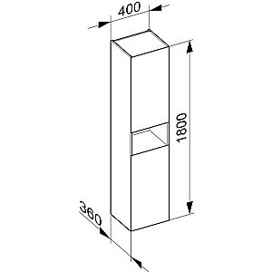 Пенал KEUCO STAGELINE 40 нержавеющая сталь для ванной в интернет-магазине сантехники Sanbest