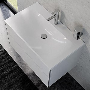 Тумба с раковиной KEUCO Royal Reflex 39603210100 80 белая для ванной в интернет-магазине Sanbest