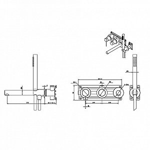 Смеситель для ванны ABBER Emotion 316 AF8830BG золото брашированное купить в интернет-магазине сантехники Sanbest