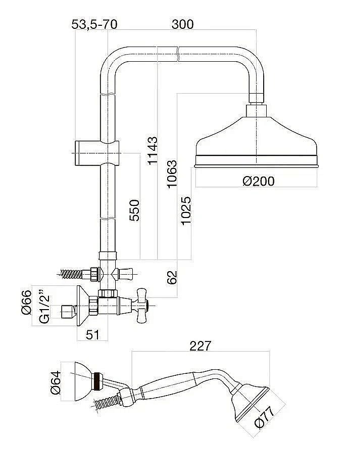 Душевая система Webert Armony AM760405017 купить в интернет-магазине сантехники Sanbest