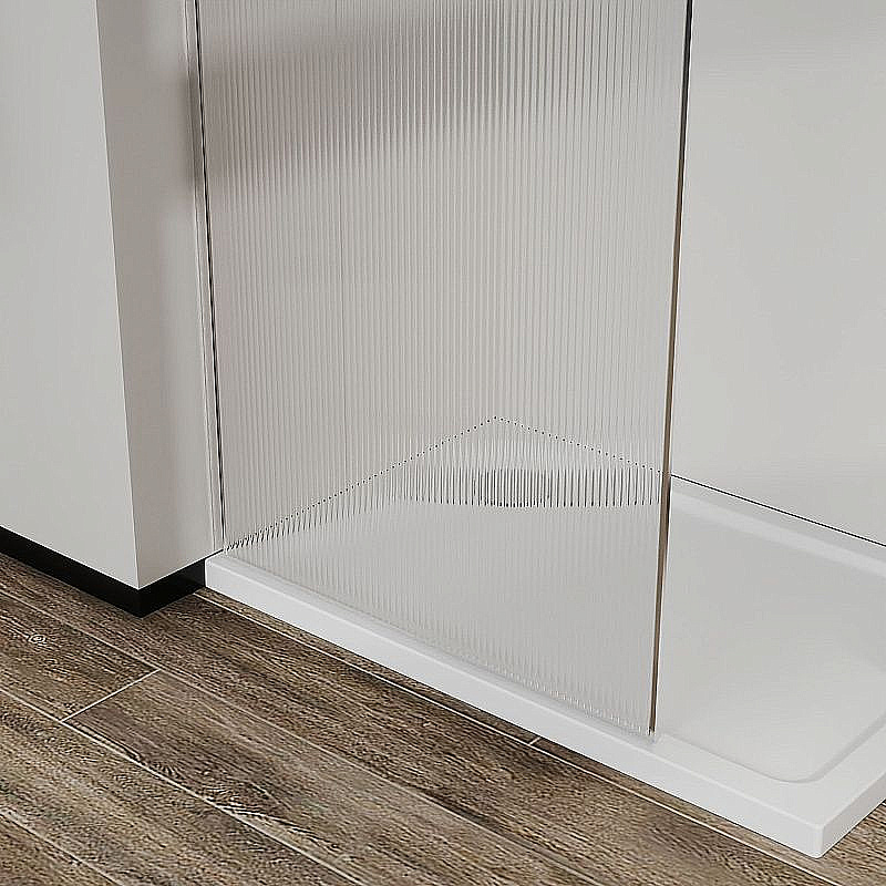 Душевое ограждение Azario Walk-in 120 AZ-271-120-MB-CRF стекло рифленое/профиль черный матовый купить в интернет-магазине Sanbest