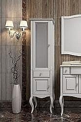 Пенал Опадирис Лаура 45 белый матовый/swarovski хром/левый купить в интернет-магазине сантехники Sanbest