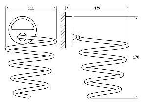Держатель фена FBS Luxia LUX 080 купить в интернет-магазине сантехники Sanbest