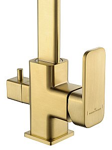 Смеситель для кухни c подключением фильтра WONZON & WOGHAND, Брашированное золото (WW-88458004-BG) купить в интернет-магазине сантехники Sanbest