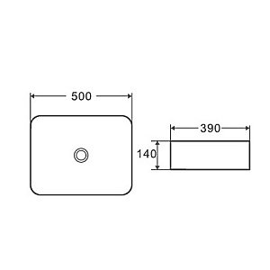 Раковина D&K Berlin 50х39 DT1431425 черная матовая купить в интернет-магазине Sanbest