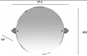 Зеркало Tiffany World Harmony TWHA023cr хром в ванную от интернет-магазине сантехники Sanbest