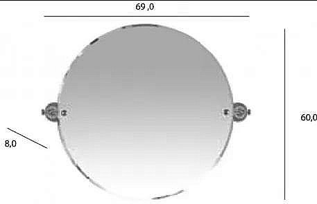 Зеркало Tiffany World Harmony TWHA023cr хром в ванную от интернет-магазине сантехники Sanbest