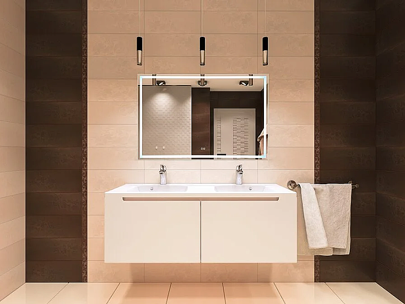 Зеркало Azario Ливия 120х80 ФР-00001767 в ванную от интернет-магазине сантехники Sanbest