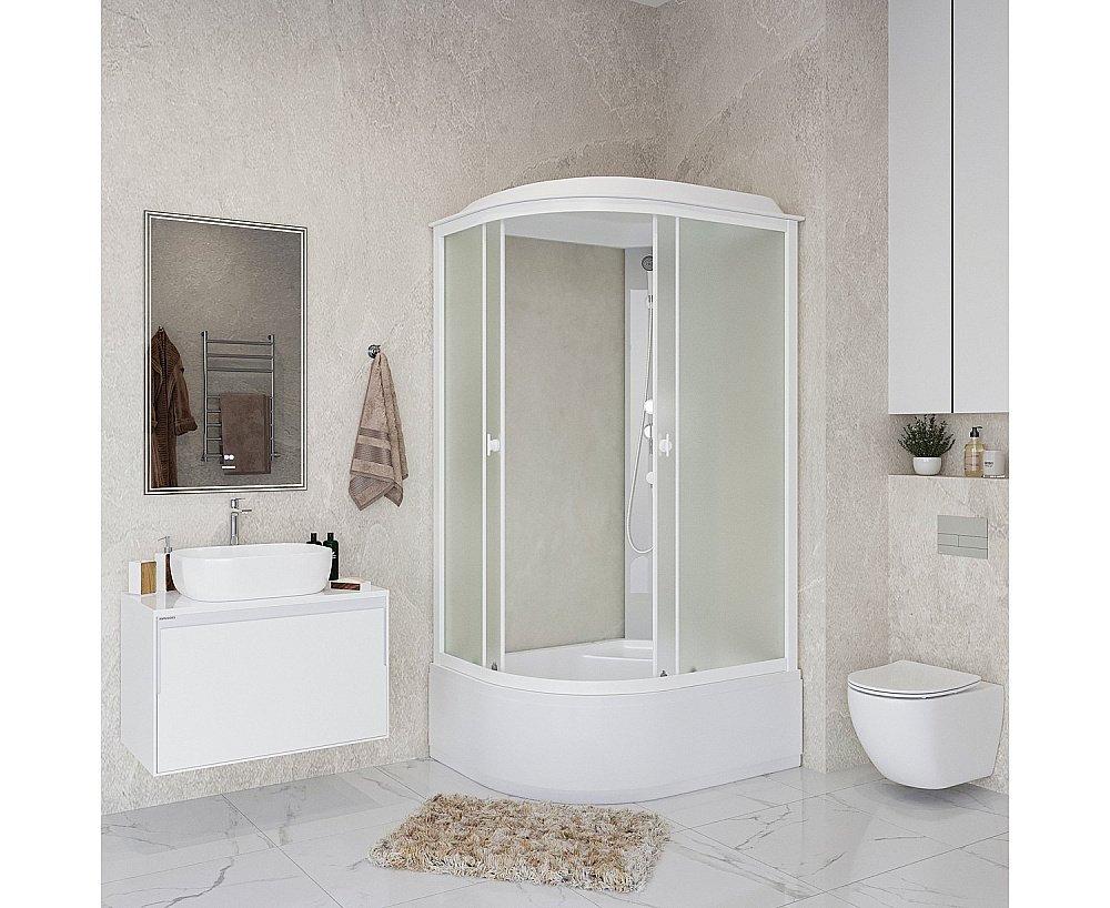 Душевая кабина Niagara P120, тропический душ, высокое расположение поддона купить в интернет-магазине Sanbest