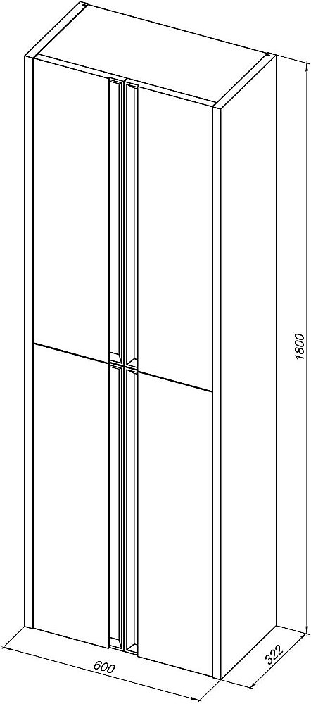 Пенал Allen Brau FANTASY 1.11008.WM 60 белый матовый для ванной в интернет-магазине сантехники Sanbest