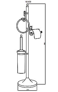 Стойка для ванной Boheme Brillante 10450 купить в интернет-магазине сантехники Sanbest