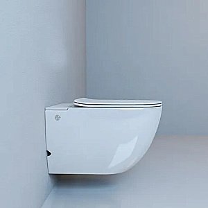 Унитаз подвесной CeruttiSpa Barbaria Aria Pulse 10591 белый, безободковый, с крышкой микролифт купить в интернет-магазине Sanbest