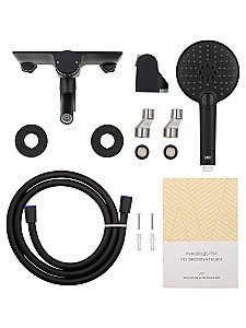 Смеситель для ванны с душем WONZON & WOGHAND CLICK, Черный матовый (WW-FE05L221-MB) купить в интернет-магазине сантехники Sanbest