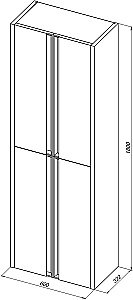 Пенал Allen Brau FANTASY 1.11008.WM 60 белый матовый для ванной в интернет-магазине сантехники Sanbest