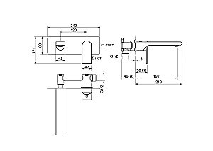 Смеситель для раковины Лира AQ1413MB черный матовый купить в интернет-магазине сантехники Sanbest