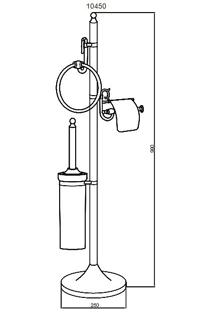 Стойка для ванной Boheme Brillante 10450 купить в интернет-магазине сантехники Sanbest