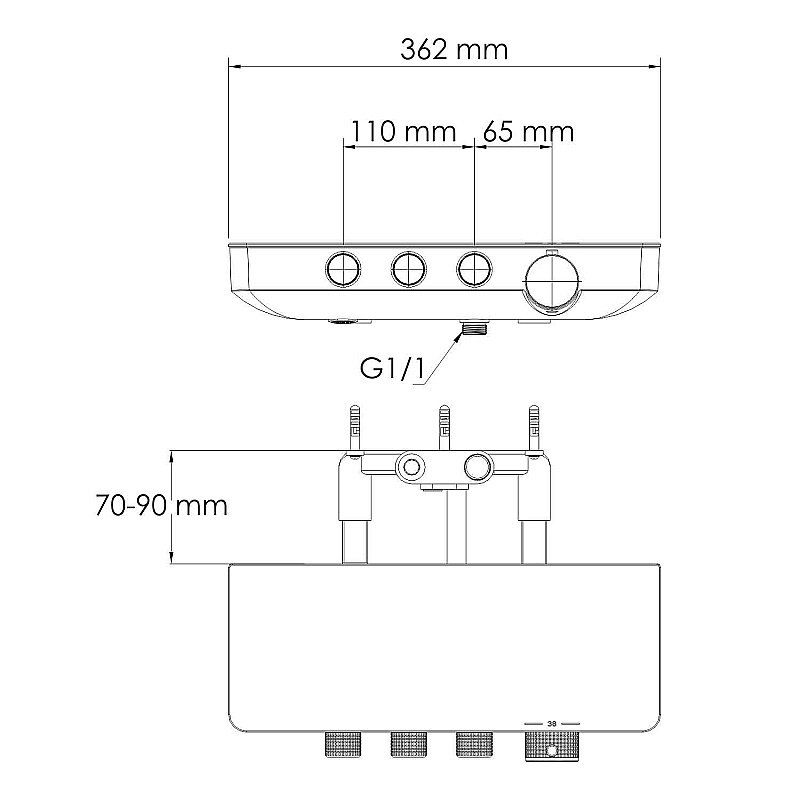Смеситель для ванны и душа WasserKraft Mindel 8599 Thermo купить в интернет-магазине сантехники Sanbest