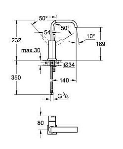 Смеситель для раковины Grohe Allure 23076 000 купить в интернет-магазине сантехники Sanbest