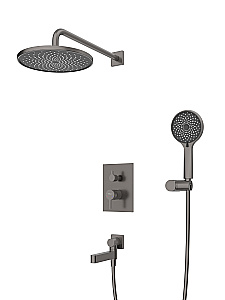 Душевая система BelBagno DELTA DEL2.0-VDSET-GM оружейная сталь купить в интернет-магазине сантехники Sanbest