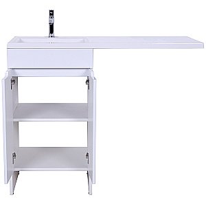 Тумба с раковиной Orange Kandy 120 OPKD-120TUW белый глянец для ванной в интернет-магазине Sanbest