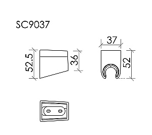 Держатель ручного душа Sancos SC9037CH хром купить в интернет-магазине сантехники Sanbest