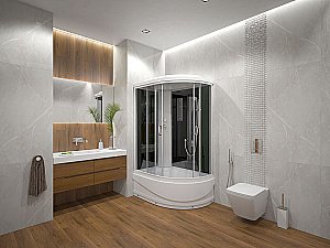 Душевая кабина Alex Baitler 120х80 ER3512TP стекло тонированное/профиль хром купить в интернет-магазине Sanbest