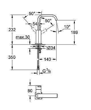 Смеситель для раковины Grohe Allure 23076 000 купить в интернет-магазине сантехники Sanbest