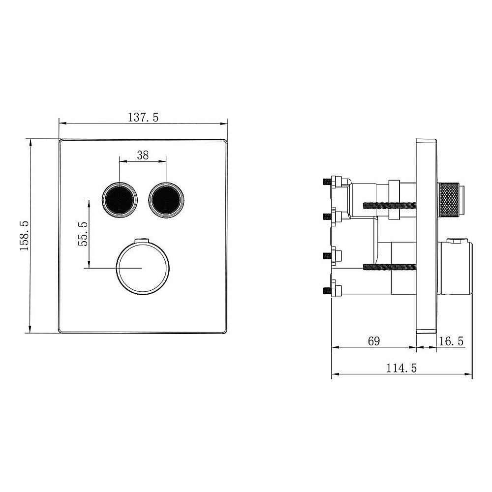 Душевая система Vincea Inspire VSFW-3I21MT2RCH хром купить в интернет-магазине сантехники Sanbest
