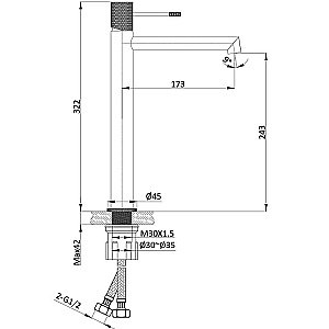 Смеситель для раковины Vincea Desire VBF-1D2BG брашированное золото купить в интернет-магазине сантехники Sanbest
