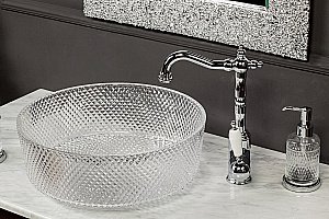 Раковина хрустальная Armadi Art Monaco 39 817 прозрачная купить в интернет-магазине Sanbest