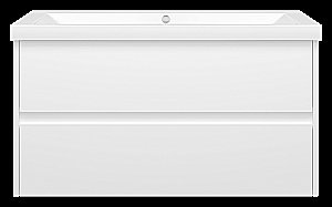 Тумба с раковиной Misty Алиса -100 Э-Али01100-011П2Я белая для ванной в интернет-магазине Sanbest