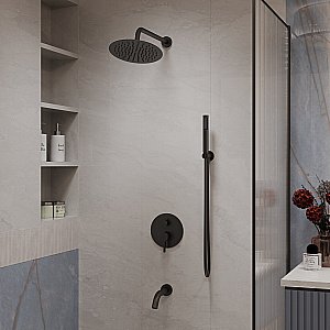 Душевая система Vincea Villa VSFW-1VL3MB черный купить в интернет-магазине сантехники Sanbest