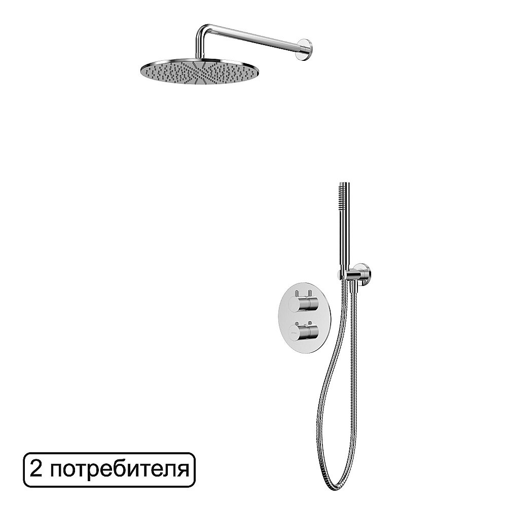 Душевая система WhiteCross Y YSET08CR хром купить в интернет-магазине сантехники Sanbest